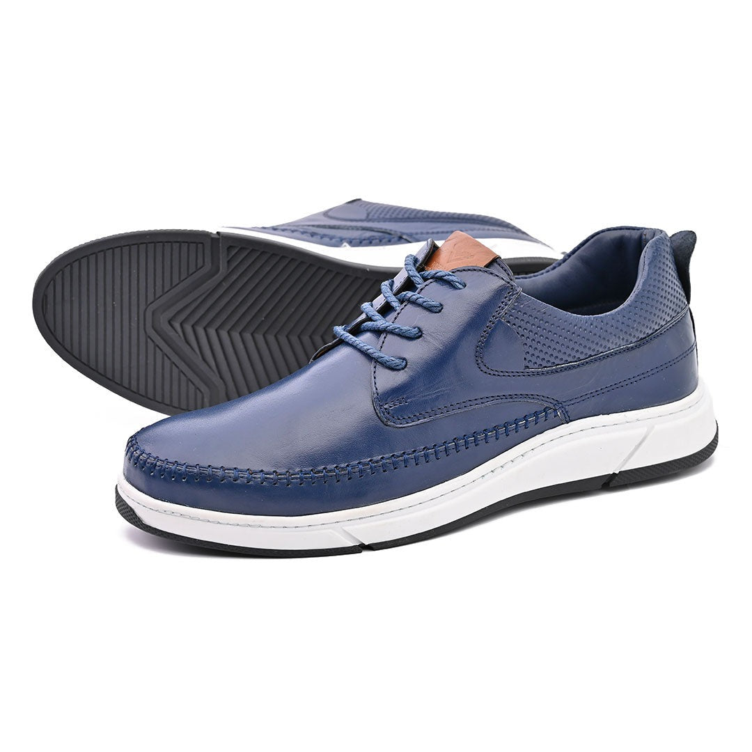 Sneakers En Cuir BLEU