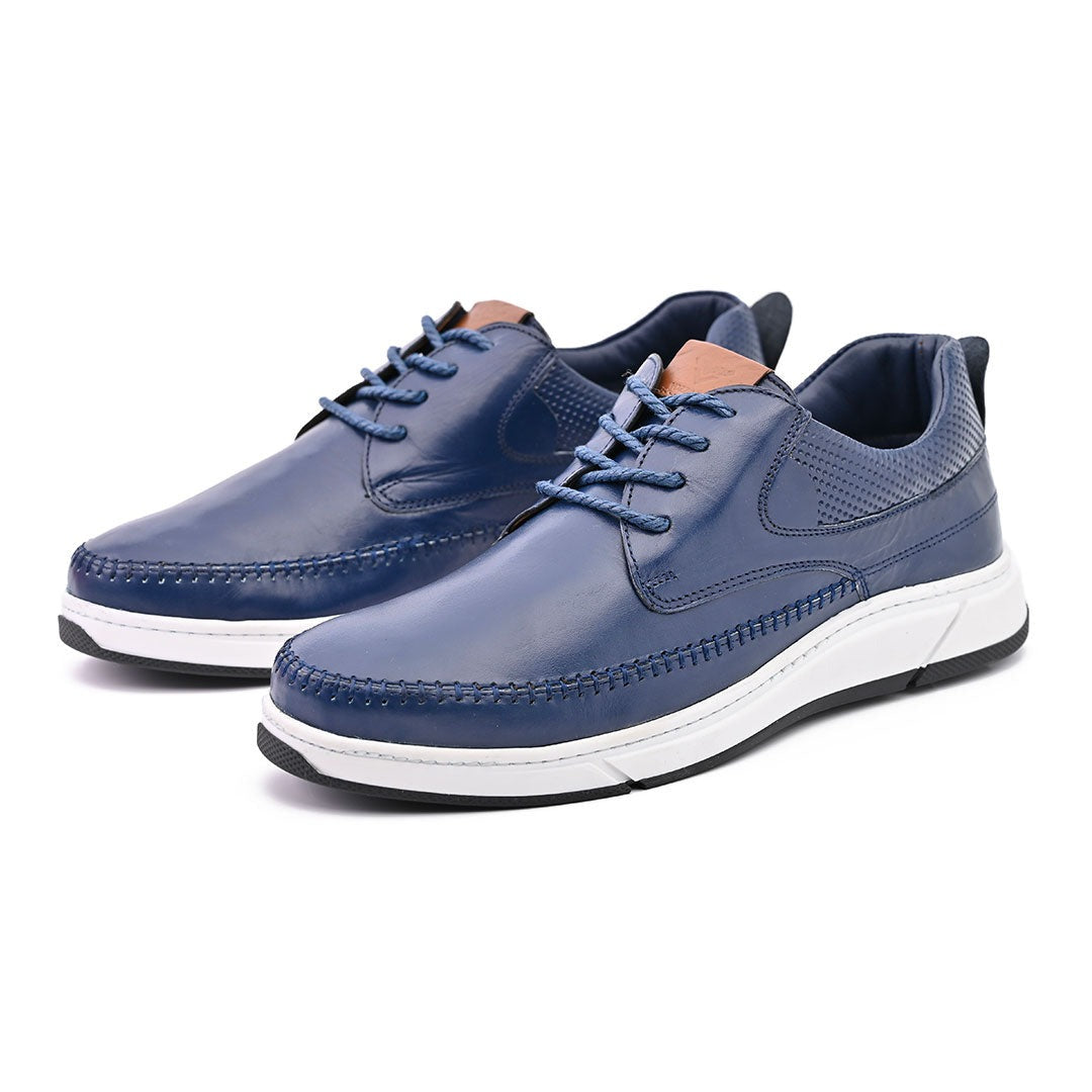 Sneakers En Cuir BLEU