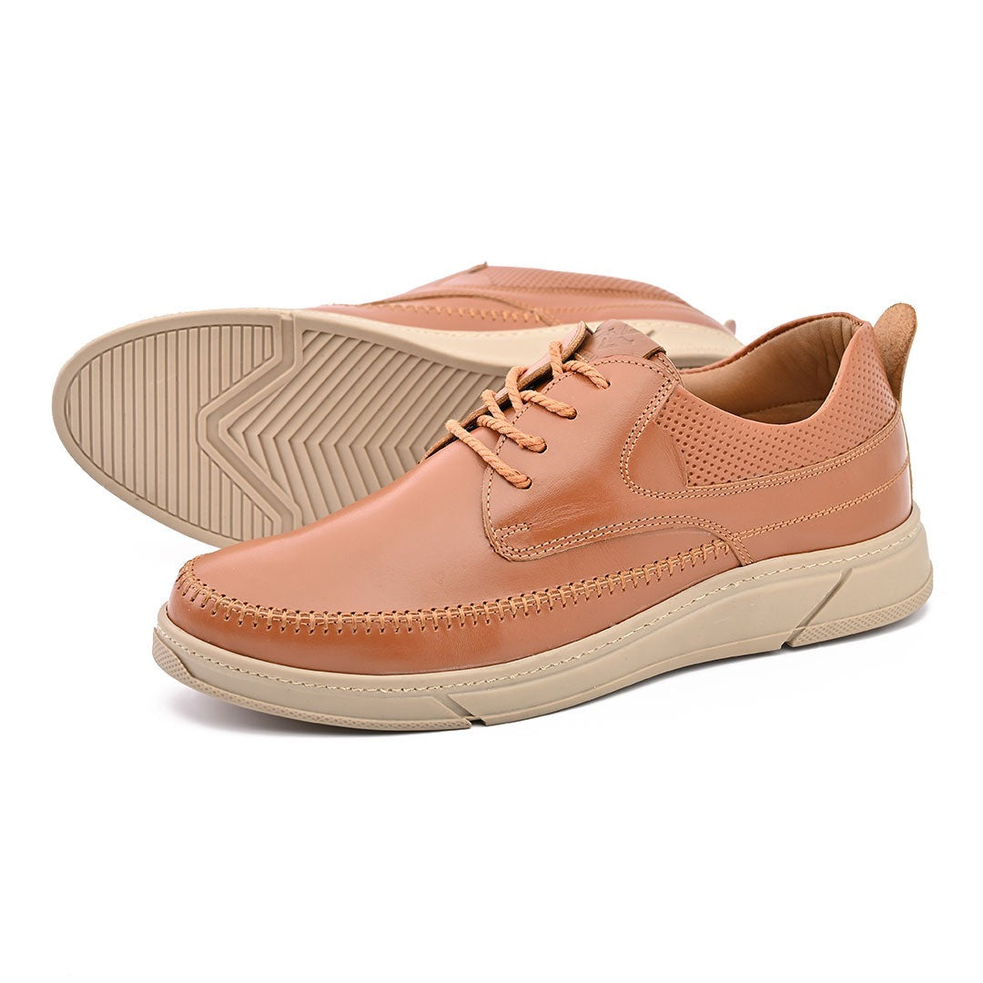 Sneakers En Cuir TABAC