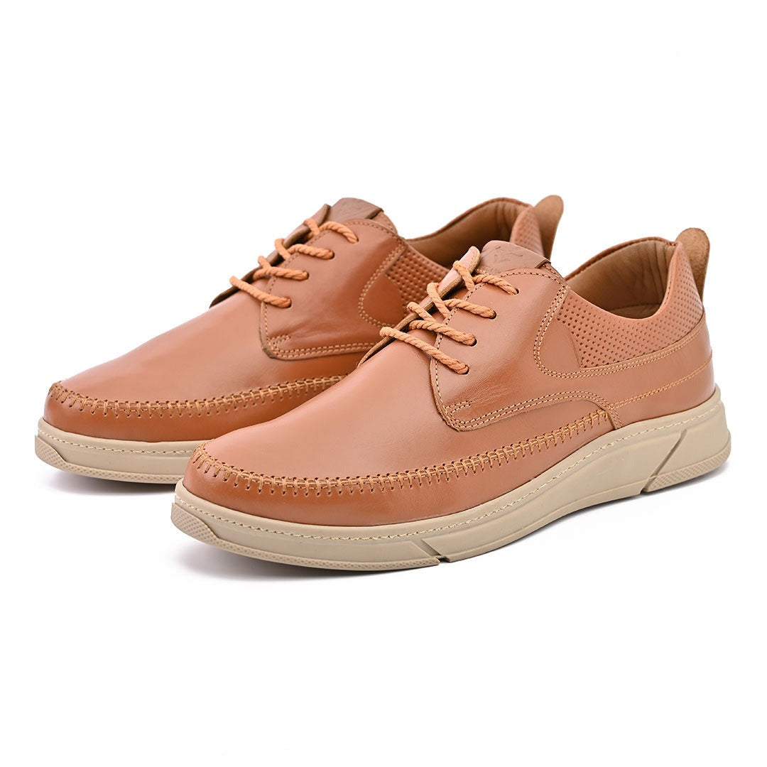 Sneakers En Cuir TABAC