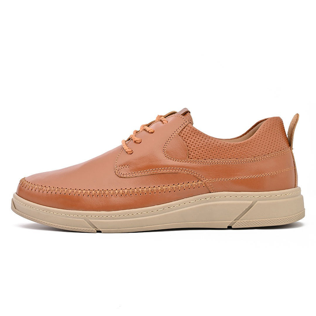 Sneakers En Cuir TABAC