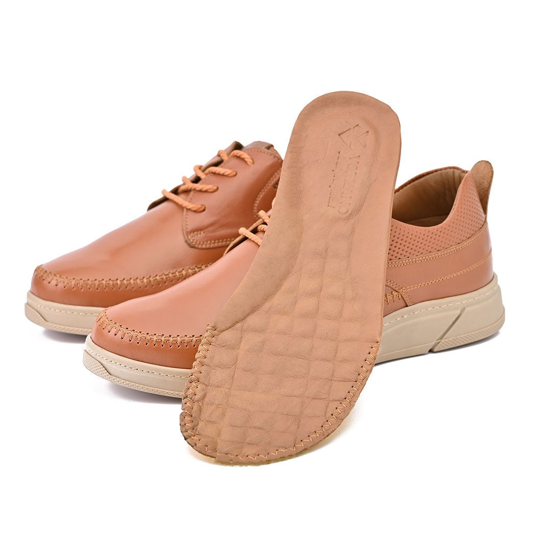 Sneakers En Cuir TABAC
